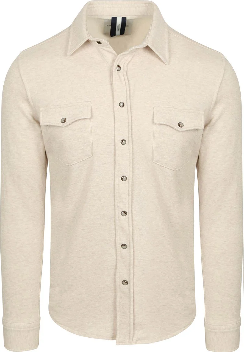 Profuomo Overshirt Western Jersey Ecru - Größe M günstig online kaufen