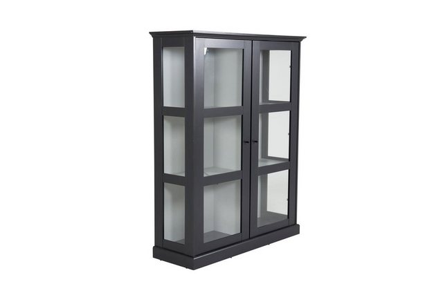 ebuy24 Vitrine Wave Vitrinenschrank 2 Türen, 6 Ablagen, schwarz. günstig online kaufen