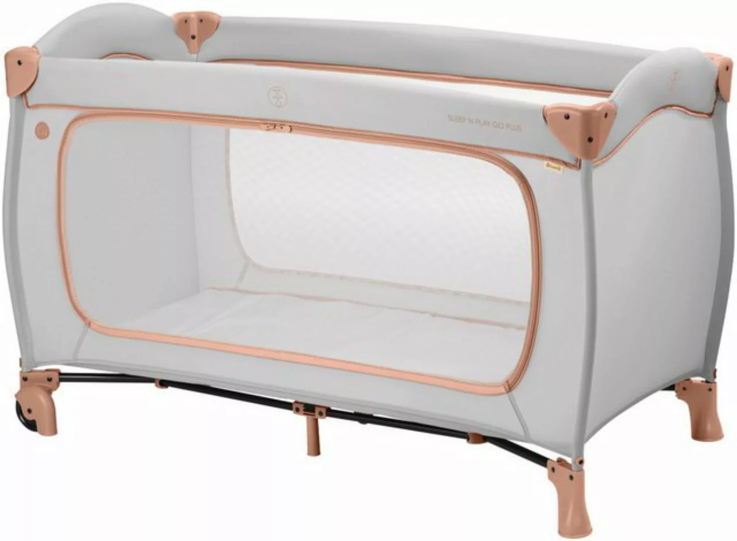 Hauck Baby-Reisebett Sleep N Play Go Plus, Dusty Cork, mit integrierten Räd günstig online kaufen