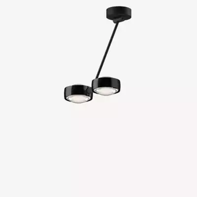 Occhio Sento Soffitto Doppio 40 Up D Deckenleuchte LED 2-flammig, Kopf blac günstig online kaufen