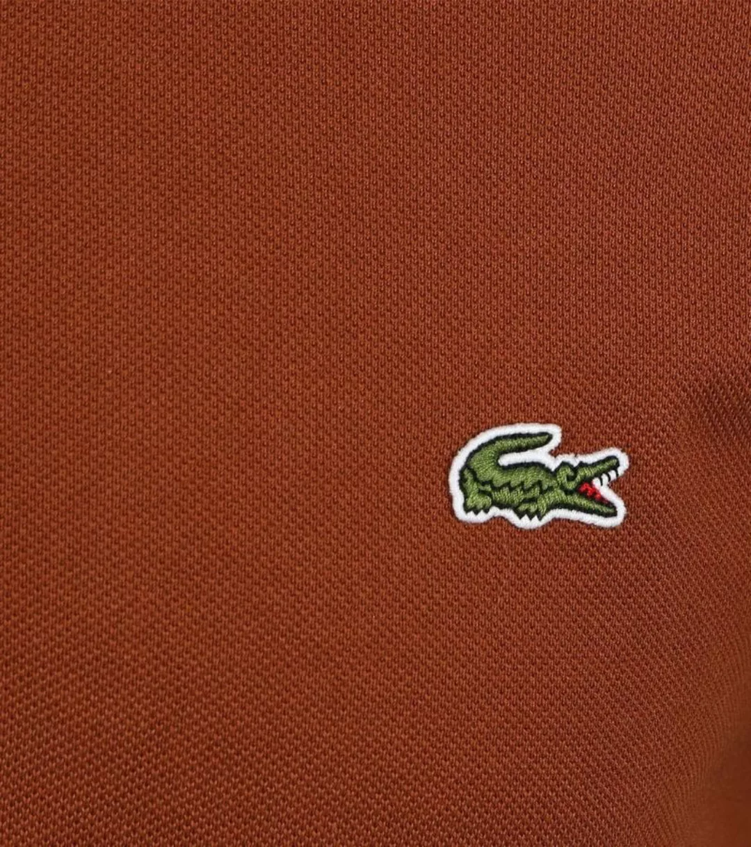 Lacoste Polohemd Pique Rostbraun - Größe 3XL günstig online kaufen