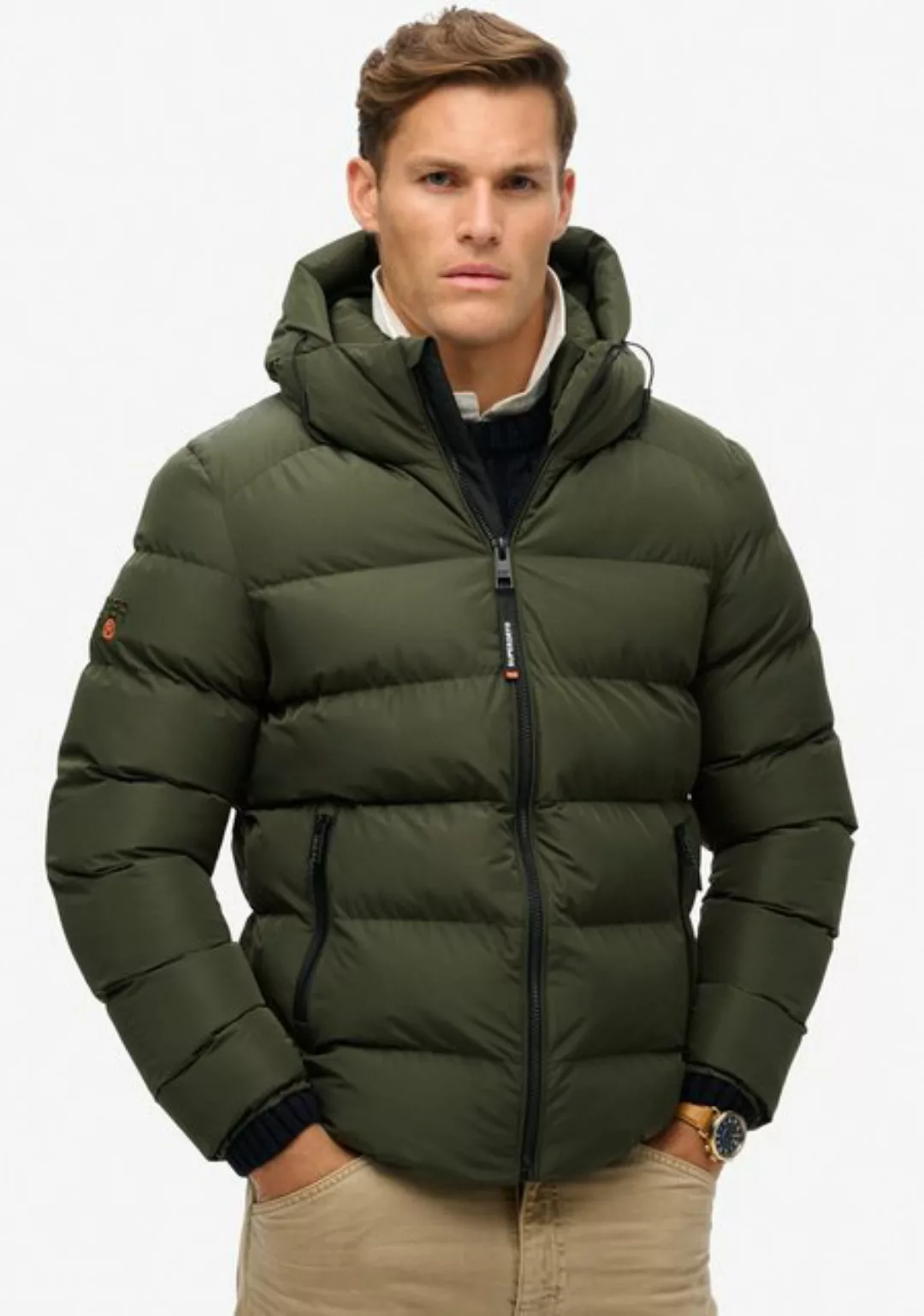 Superdry Steppjacke HOODED SPORTS PUFFER JACKET günstig online kaufen