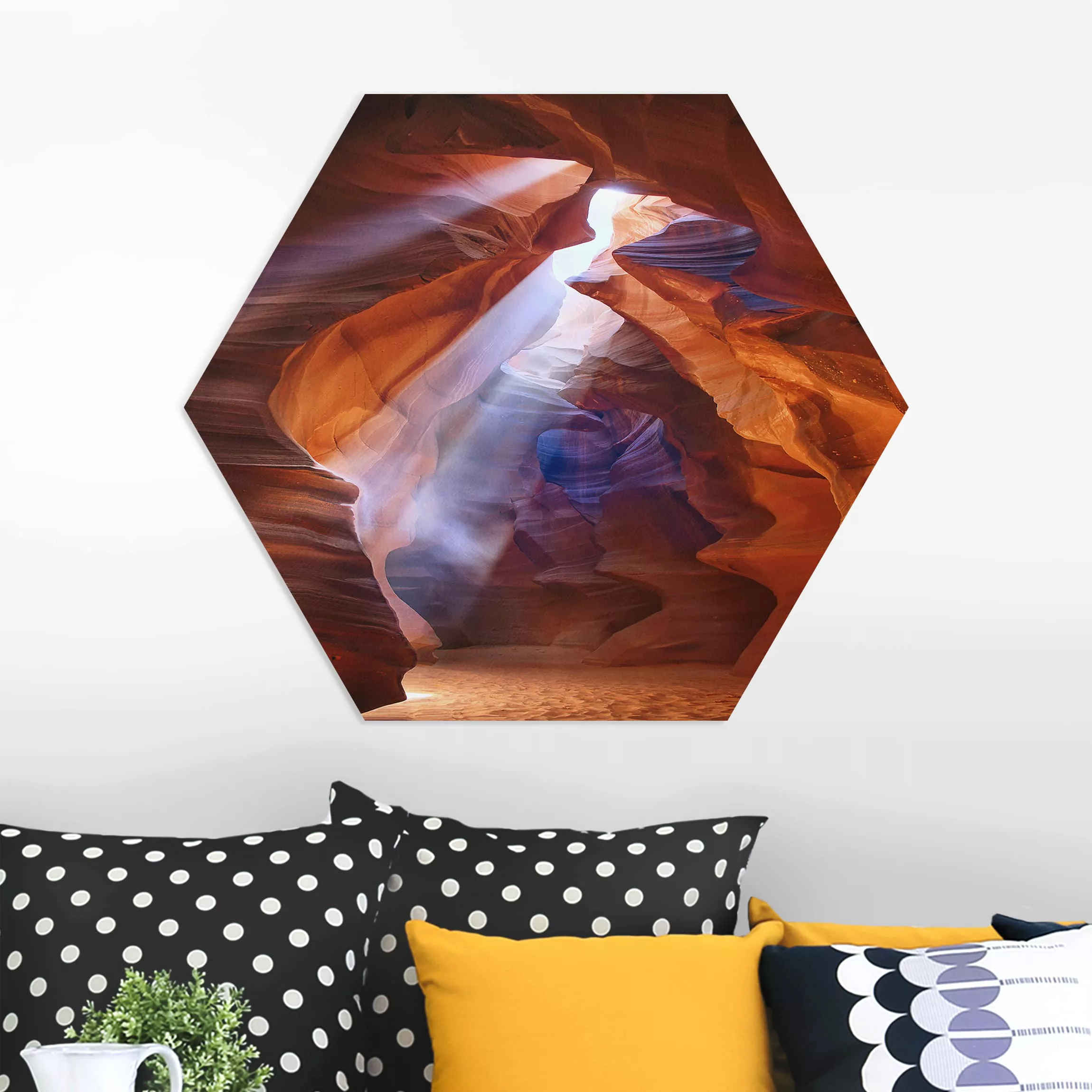 Hexagon-Forexbild Lichtspiel im Antelope Canyon günstig online kaufen