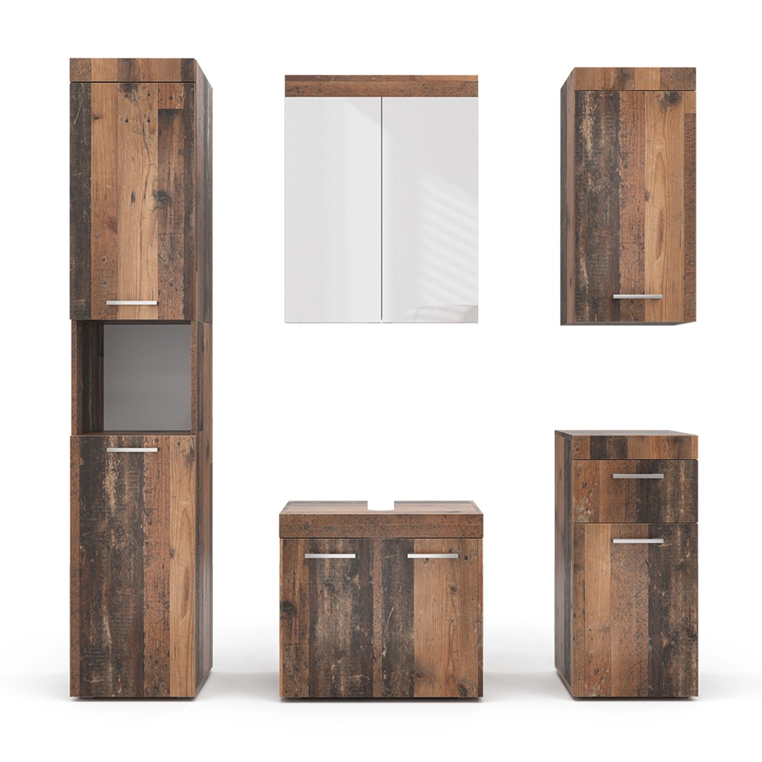 Vicco Badmöbel-Set Luna Oldstyle 5 Teile günstig online kaufen