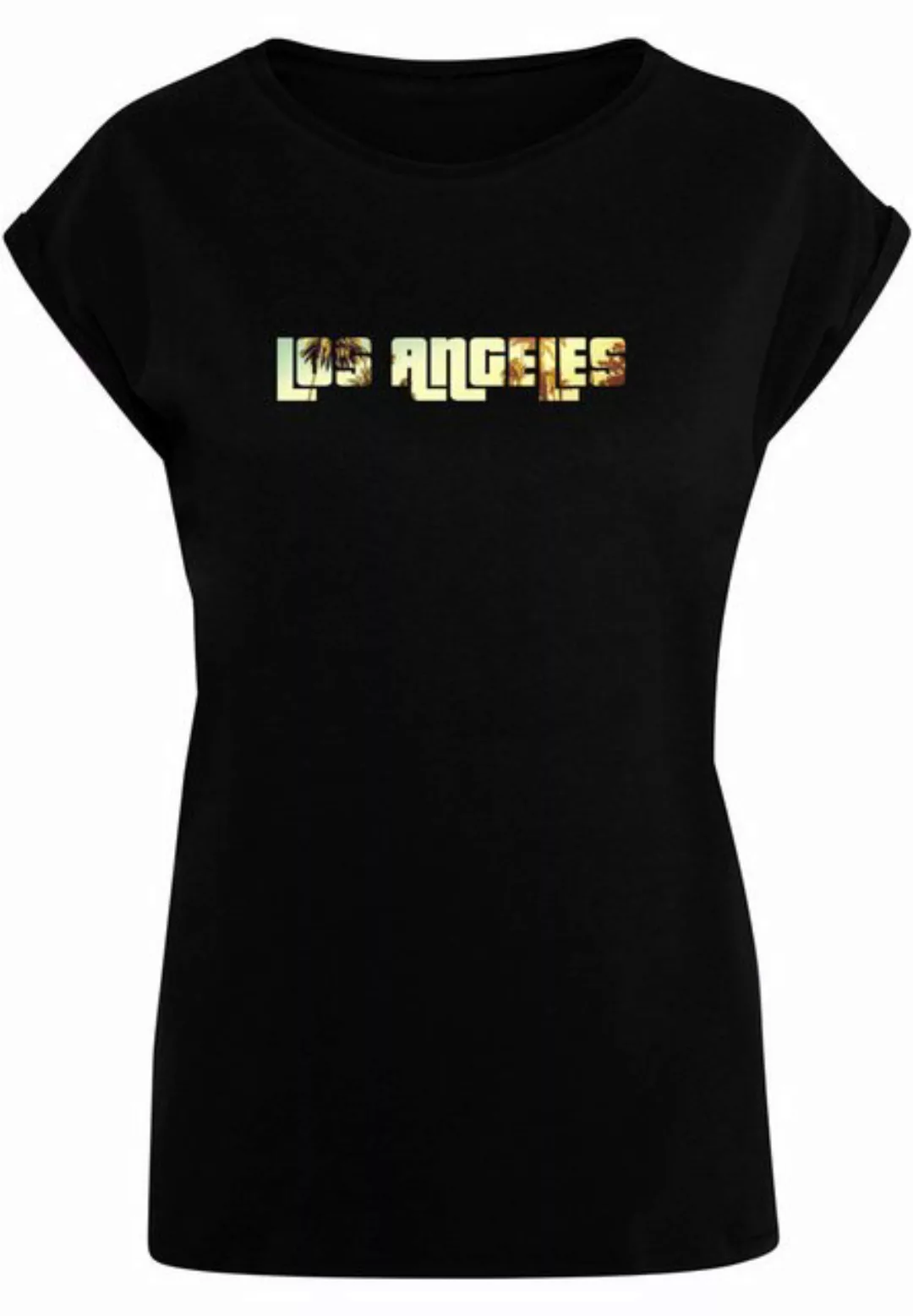 Merchcode T-Shirt Merchcode Damen Laides Grand Los Angeles Extended Shoulde günstig online kaufen