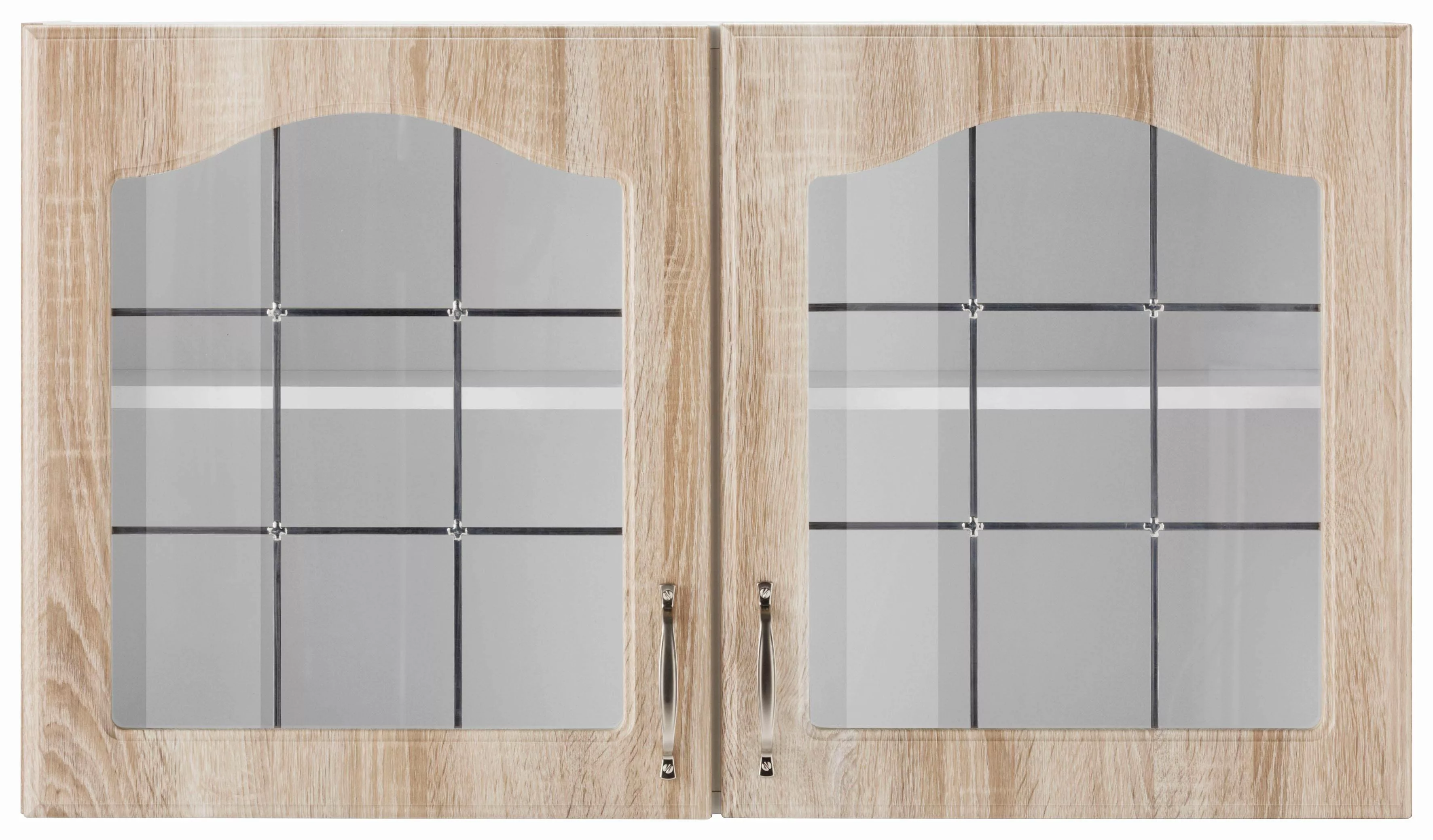 wiho Küchen Glashängeschrank "Linz", 100 cm breit, mit 2 Glastüren günstig online kaufen