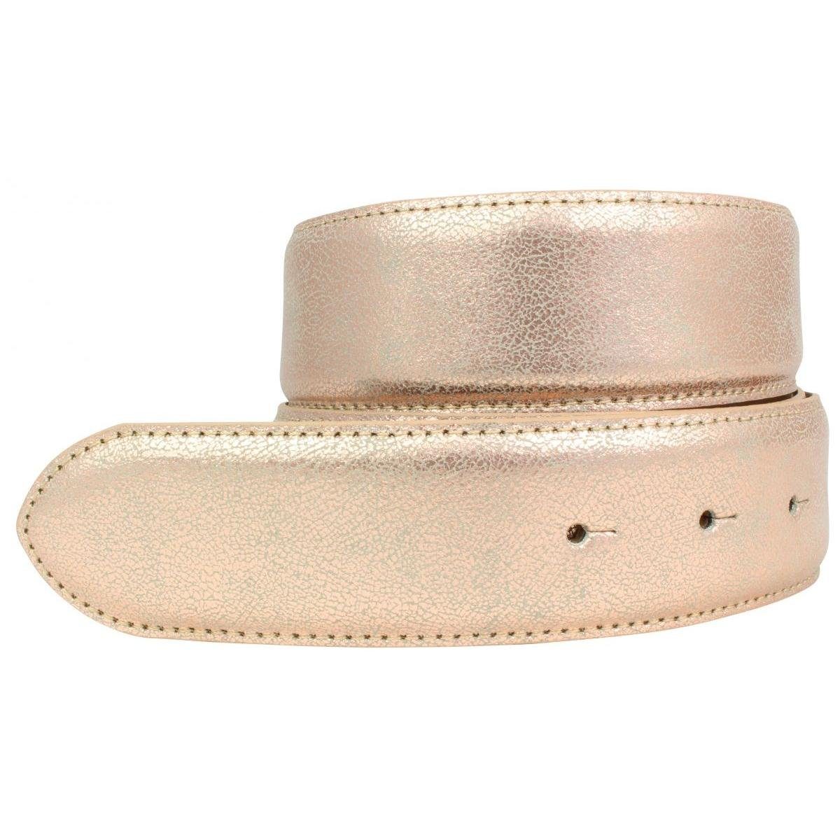 BELTINGER Ledergürtel Hochwertiger Wechselgürtel Metall-Optik ohne günstig online kaufen