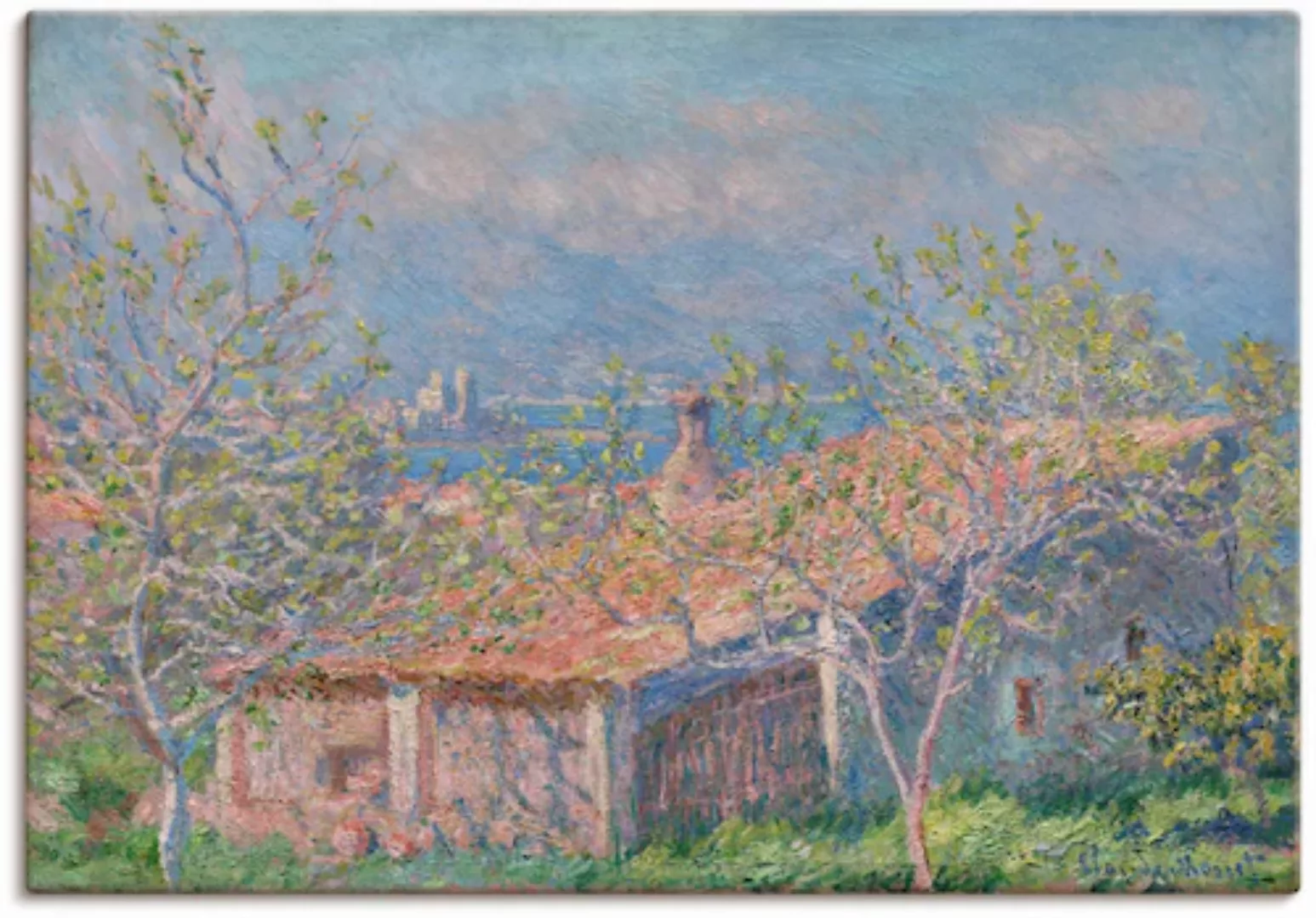 Artland Leinwandbild "Das Haus des Gärtners in Antibes. 1888", Gartenbilder günstig online kaufen