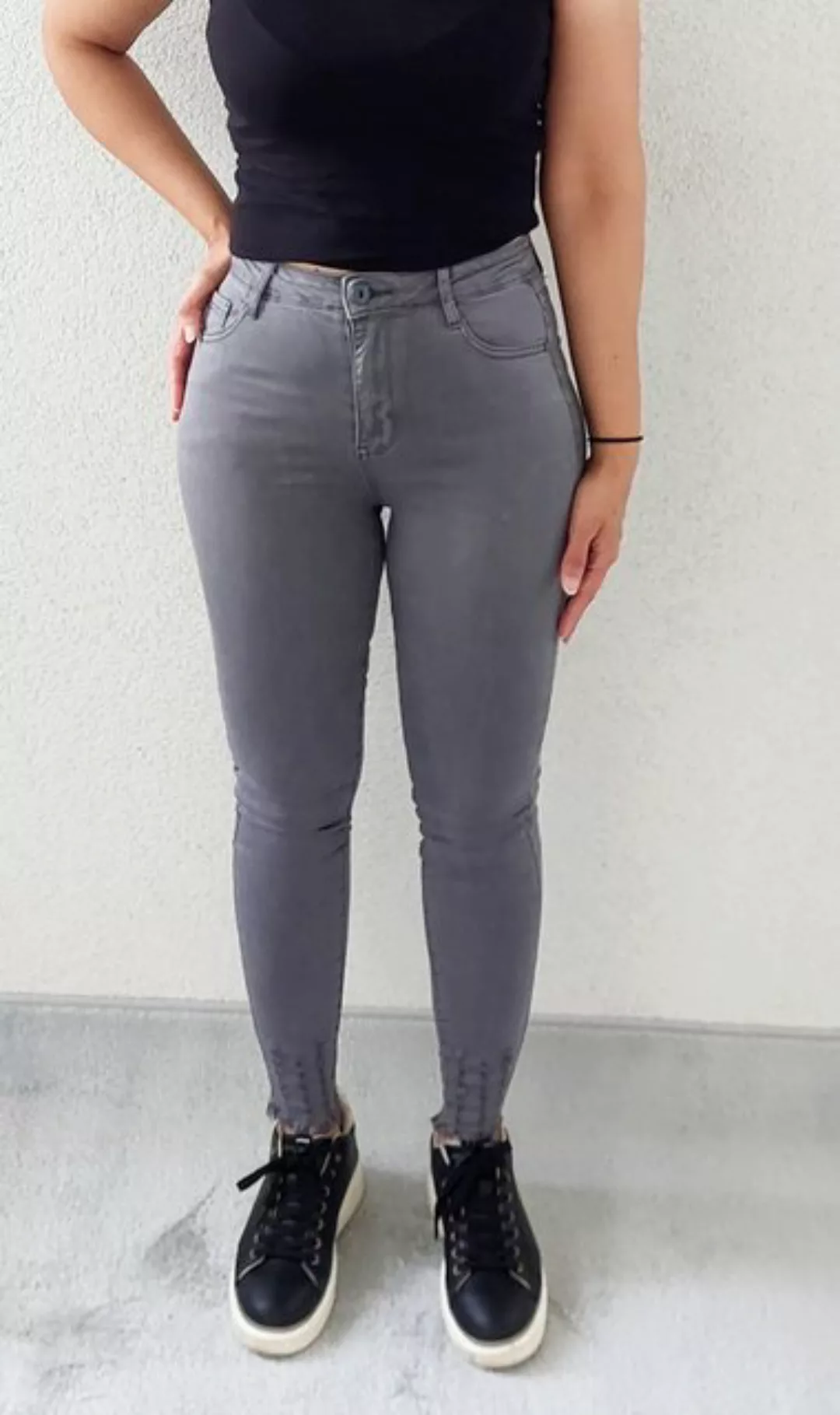 HELLO MISS High-waist-Jeans High-waist Skinny Jeans mit Distressed an Knöch günstig online kaufen