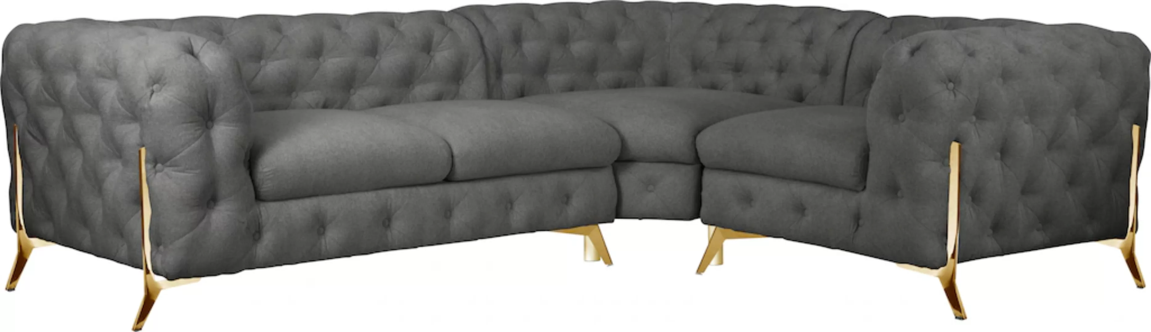 Leonique Chesterfield-Sofa "Amaury L-Form", moderne Chersterfield-Optik, Br günstig online kaufen