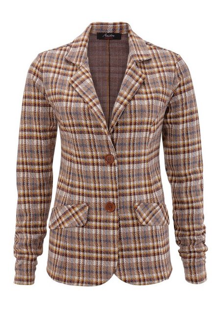 Aniston CASUAL Sweatblazer in trendfarbenem Karo-Dessin günstig online kaufen