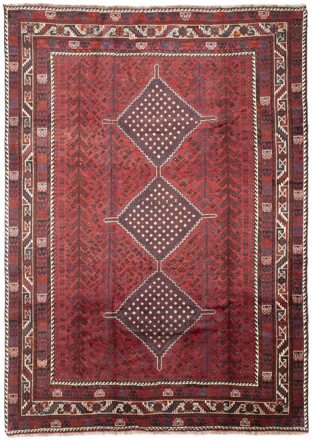 morgenland Wollteppich »Shiraz Medaillon Rosso 310 x 215 cm«, rechteckig, U günstig online kaufen