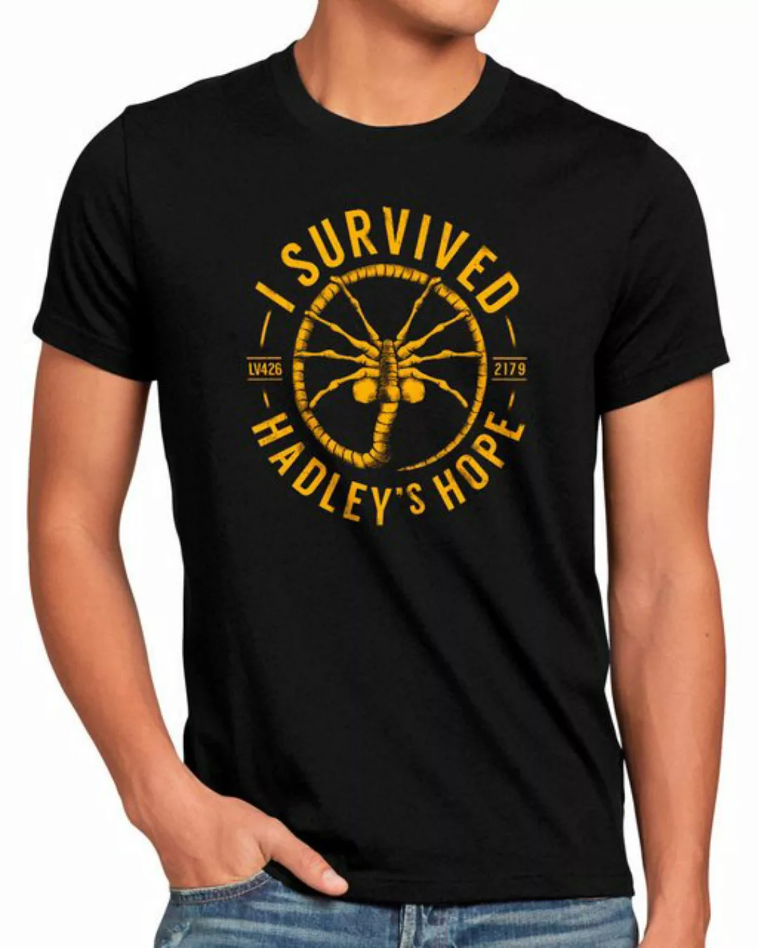 style3 Print-Shirt Herren T-Shirt Hadley's Hope Survived xenomorph alien ri günstig online kaufen