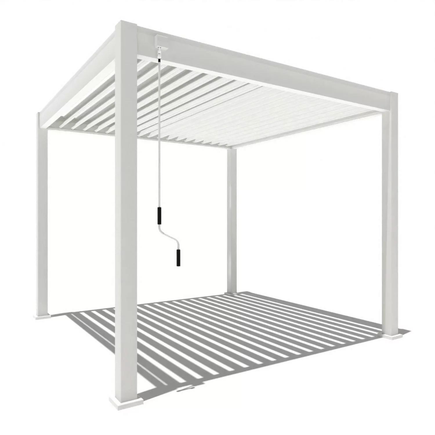 Weide Classic Alu-Stahl Pavillon 3 x 3 M Weiß Pergola Freistehend günstig online kaufen