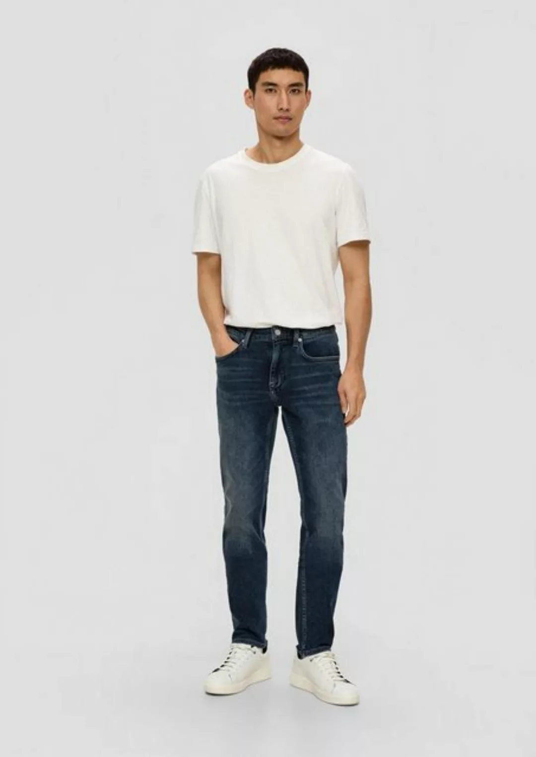 s.Oliver Stoffhose Jeans Nelio / Slim Fit / Mid Rise / Slim Leg Label-Patch günstig online kaufen