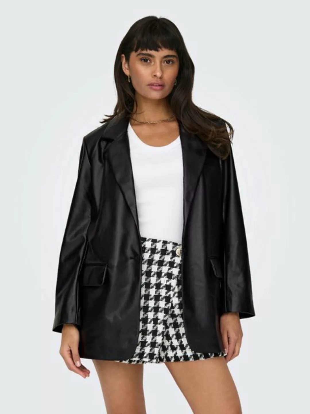 ONLY Lederimitat-Blazer ONLLANA L/S OVS FAUX LEA BLAZER TLR NOOS günstig online kaufen