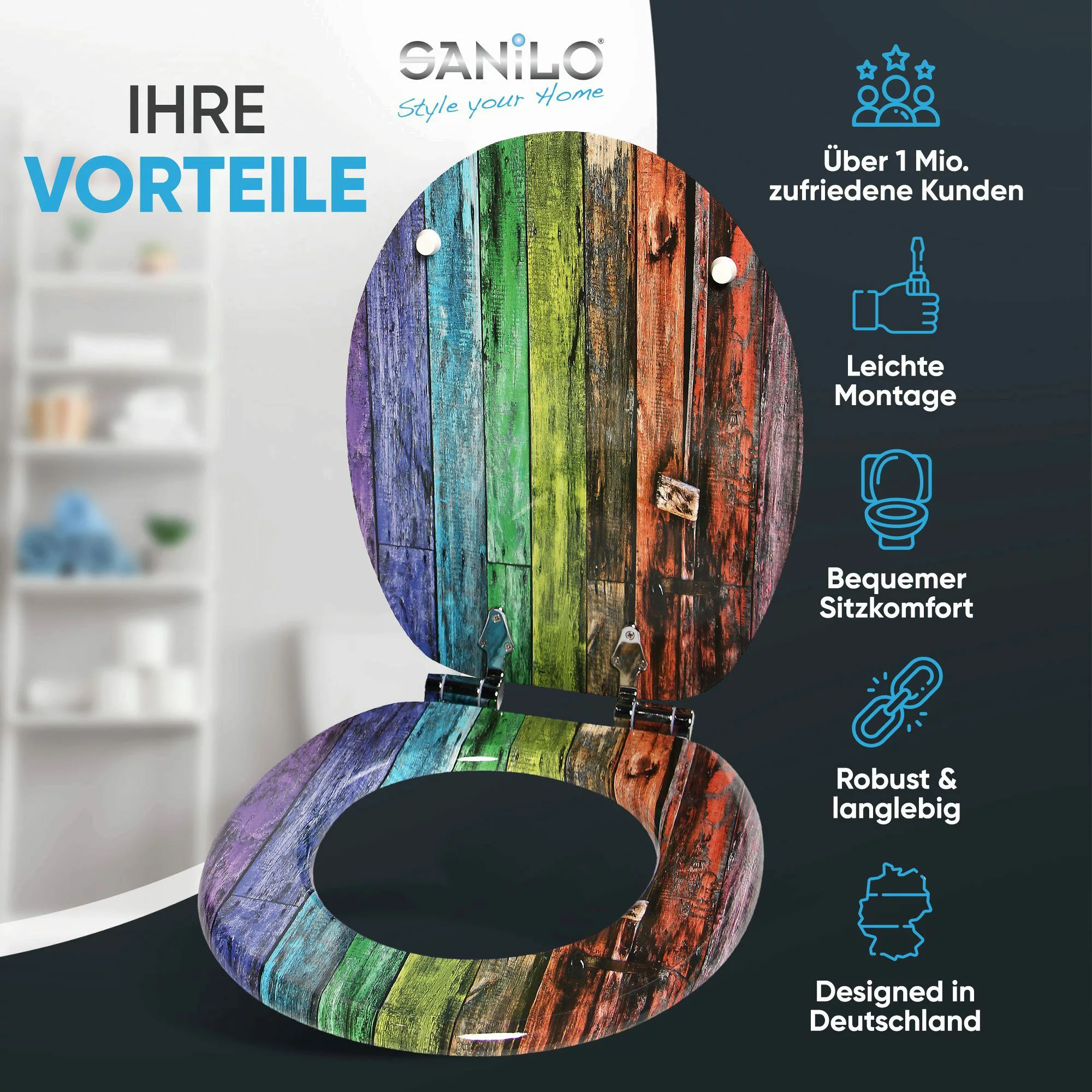 Sanilo WC-Sitz Rainbow, mit Absenkautomatik, hochwertig günstig online kaufen