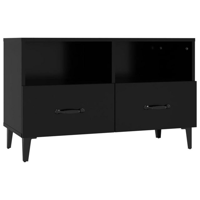 furnicato TV-Schrank Schwarz 80x36x50 cm Holzwerkstoff günstig online kaufen