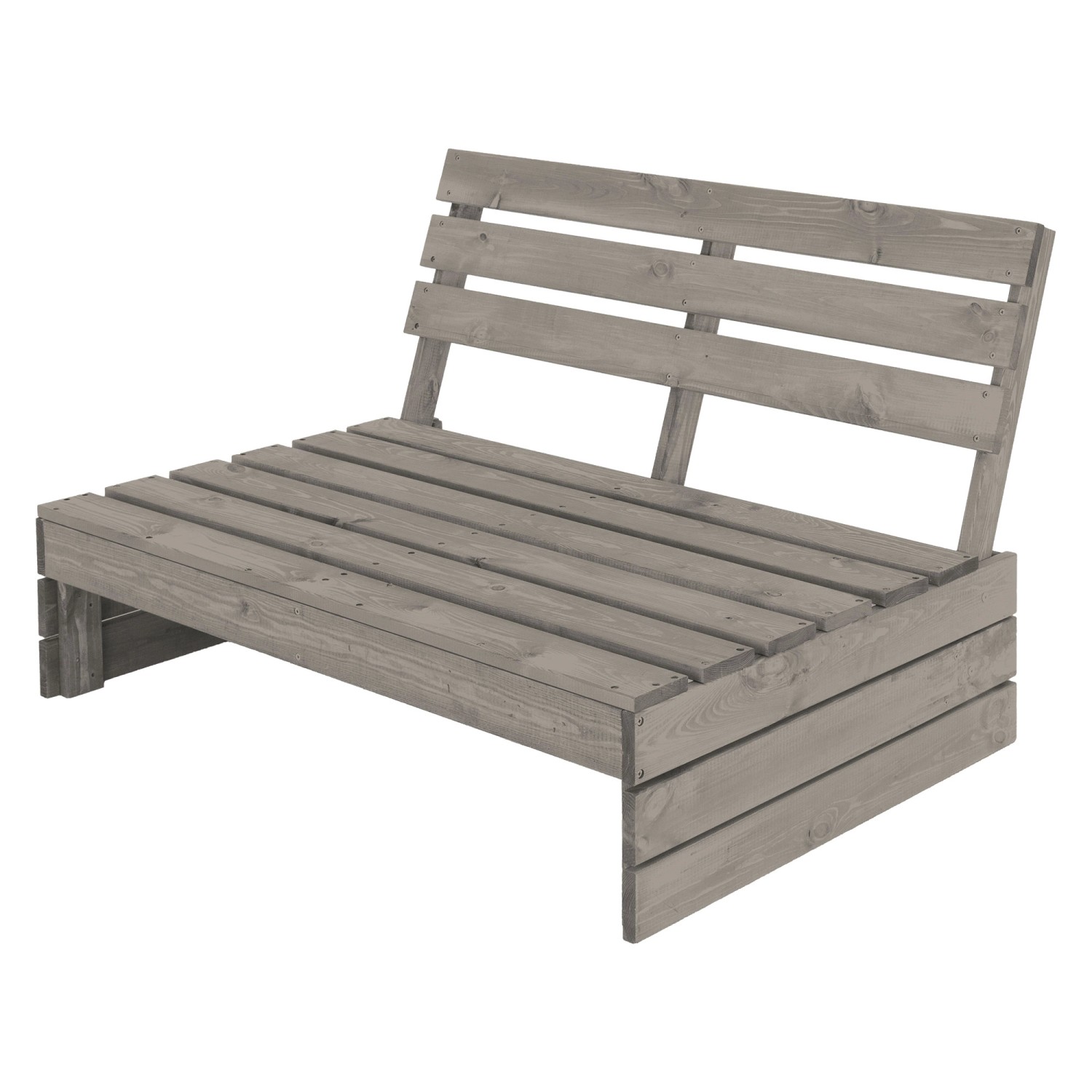 ECD Germany Gartenbank 3-Sitzer aus Tannenholz Massiv 116x76,5x80 cm Grau günstig online kaufen