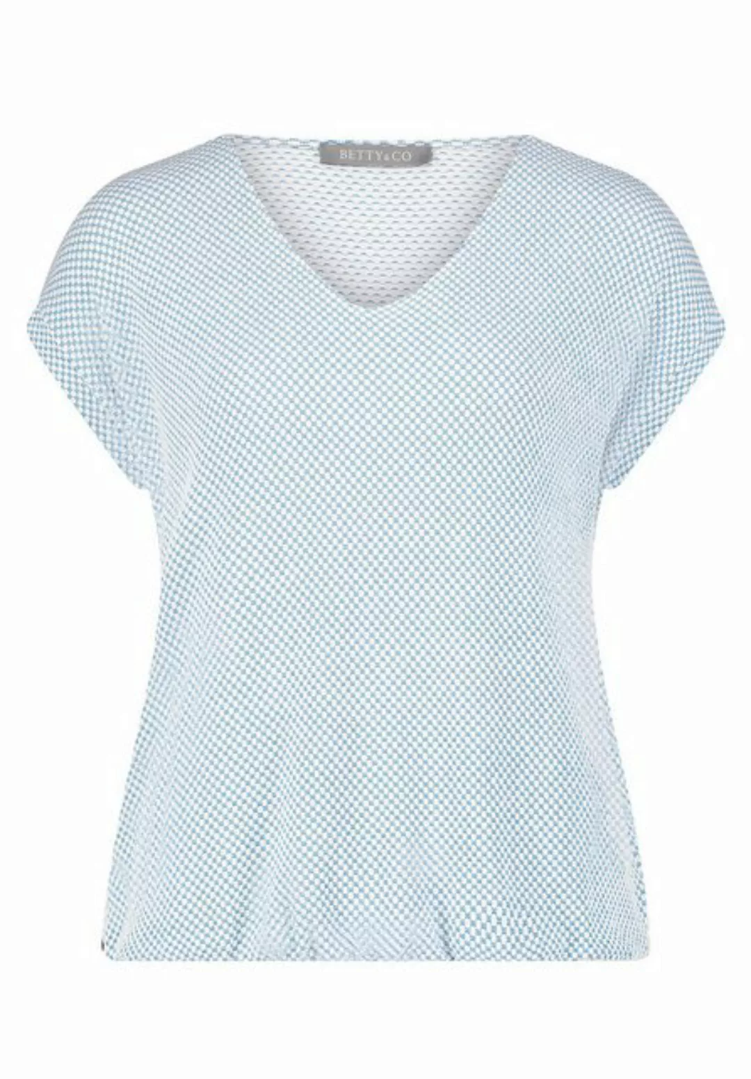 Betty&Co T-Shirt Shirt Kurz 1/2 Arm, Cream/Blue günstig online kaufen