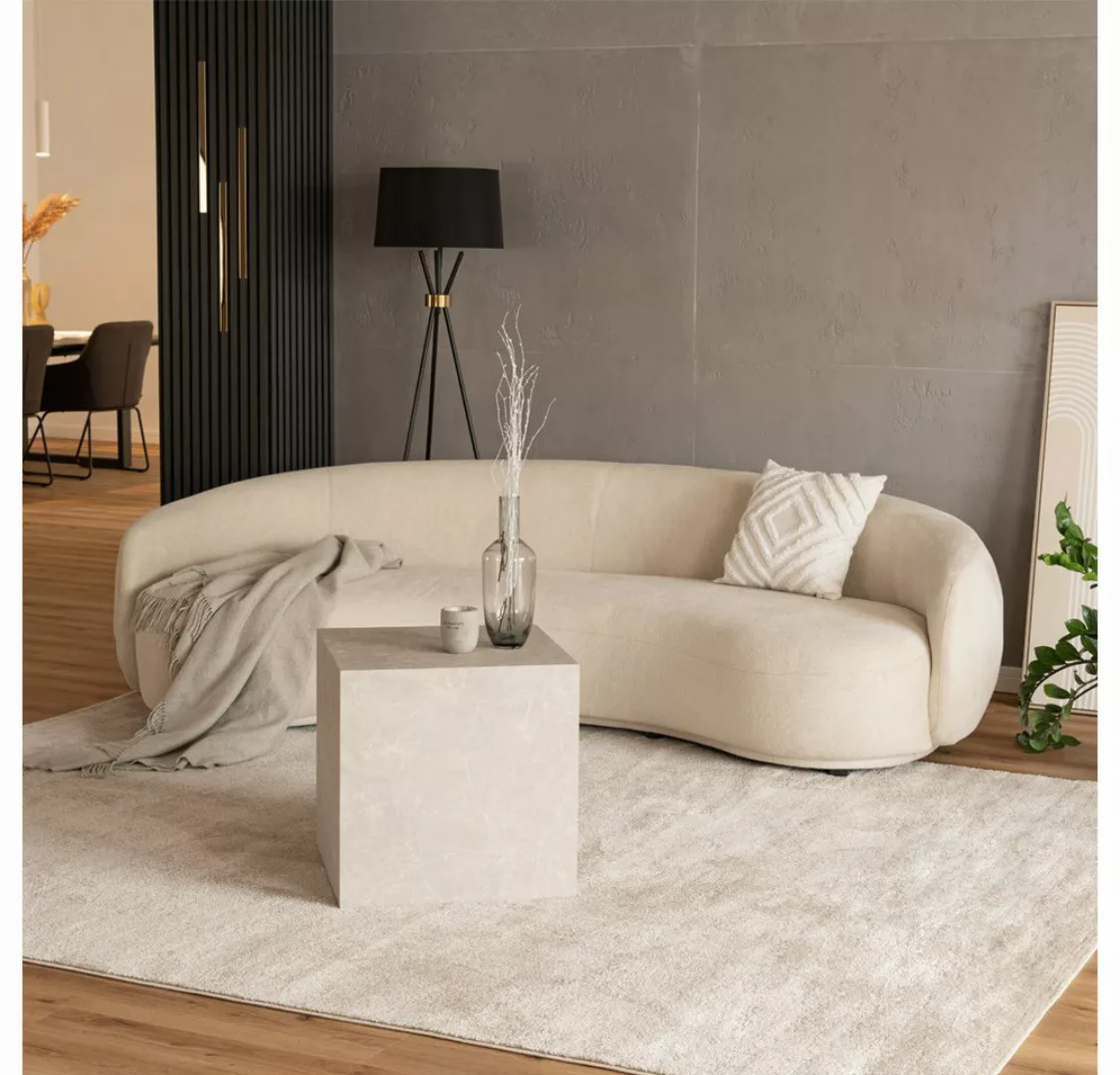 HOME DELUXE Sofa CASARA 258 x 72 x 128 cm, Webstoff Beige I Modernes Wohnzi günstig online kaufen