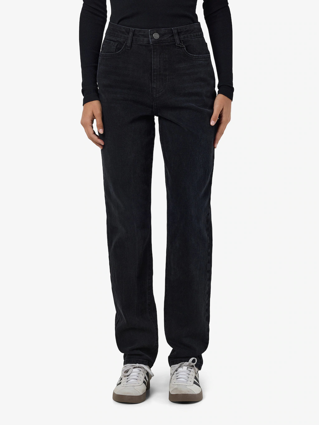 Noisy may High-waist-Jeans "NMDAISY HW MOM FIT JEAN BLACK FWD NOOS" günstig online kaufen