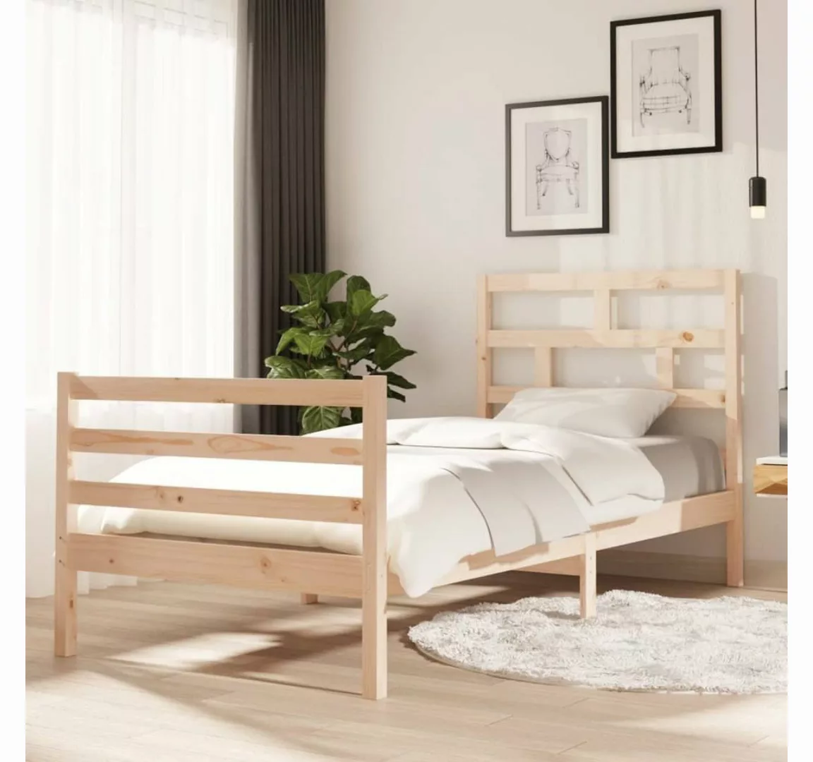 vidaXL Bett Massivholzbett Kiefer 90x200 cm günstig online kaufen