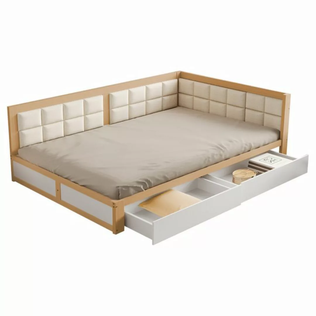 Flieks Daybett, Tagesbett Kinderbett Massivholz 140x200cm mit 2 Schubladen günstig online kaufen