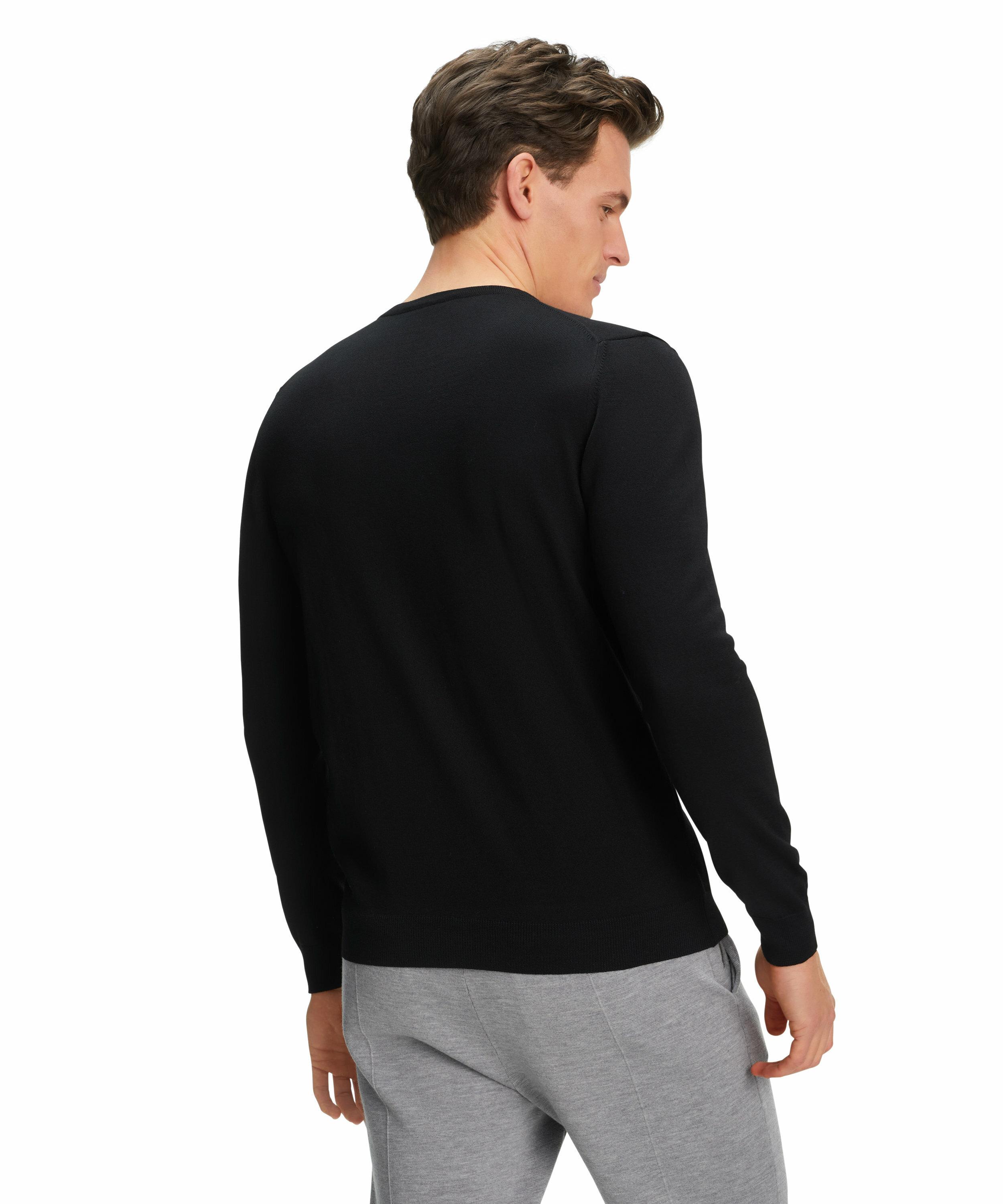 FALKE Herren Pullover V-Ausschnitt, XL, Schwarz, Uni, Wolle, 60911-300005 günstig online kaufen