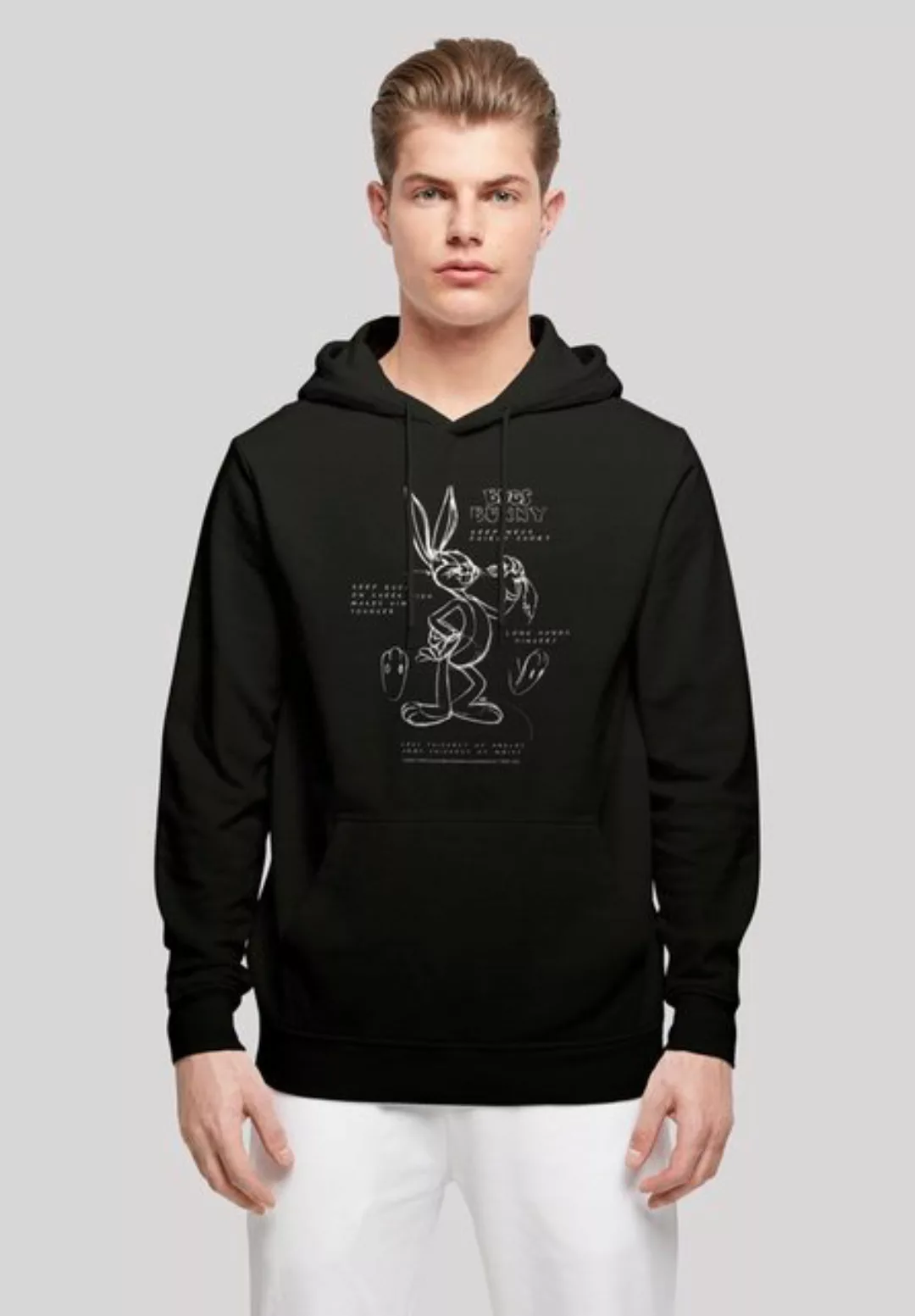 F4NT4STIC Kapuzenpullover Looney Tunes Bugs Bunny Drawing Instruction Print günstig online kaufen