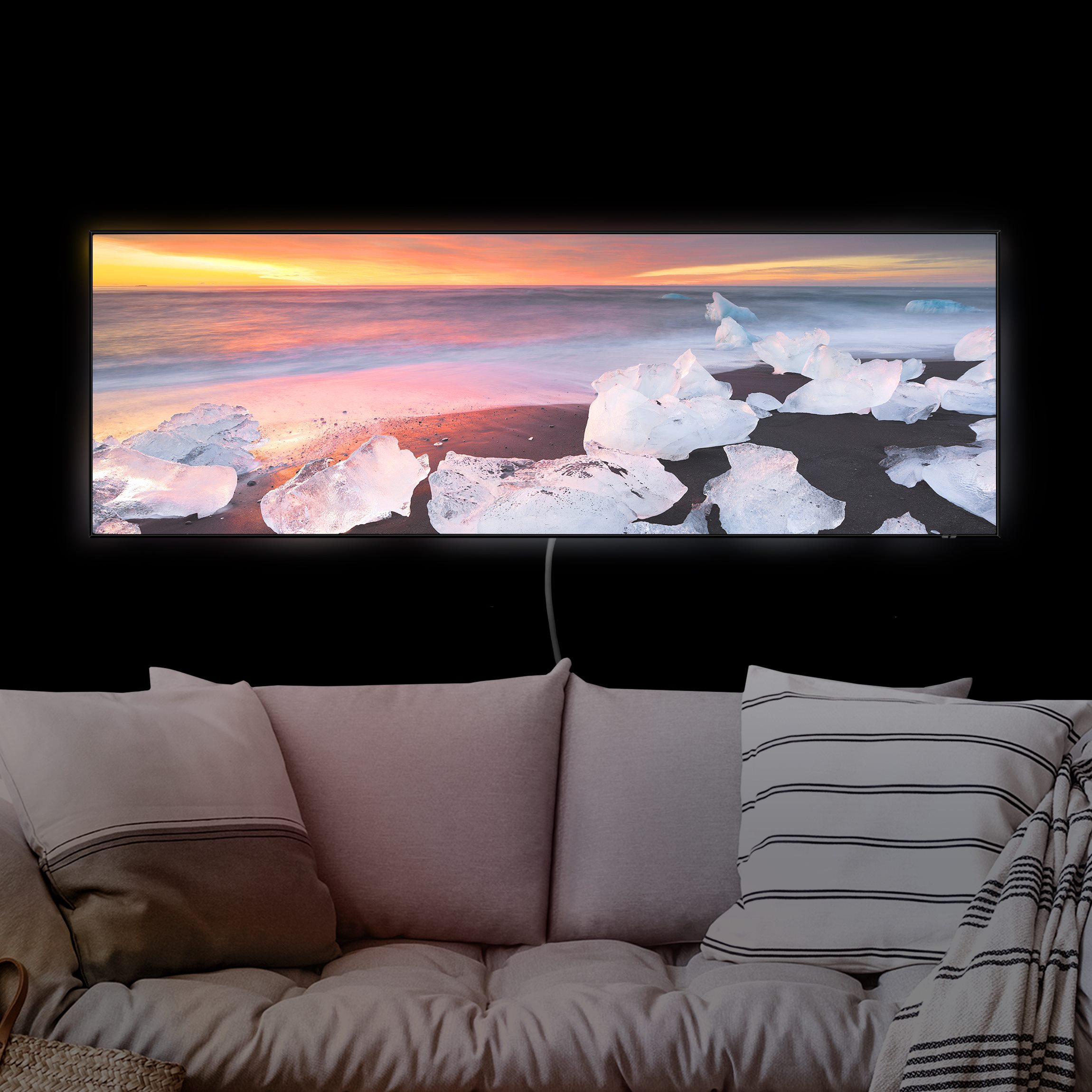 LED-Wechselbild Eisbrocken Jökulsárlon Island günstig online kaufen