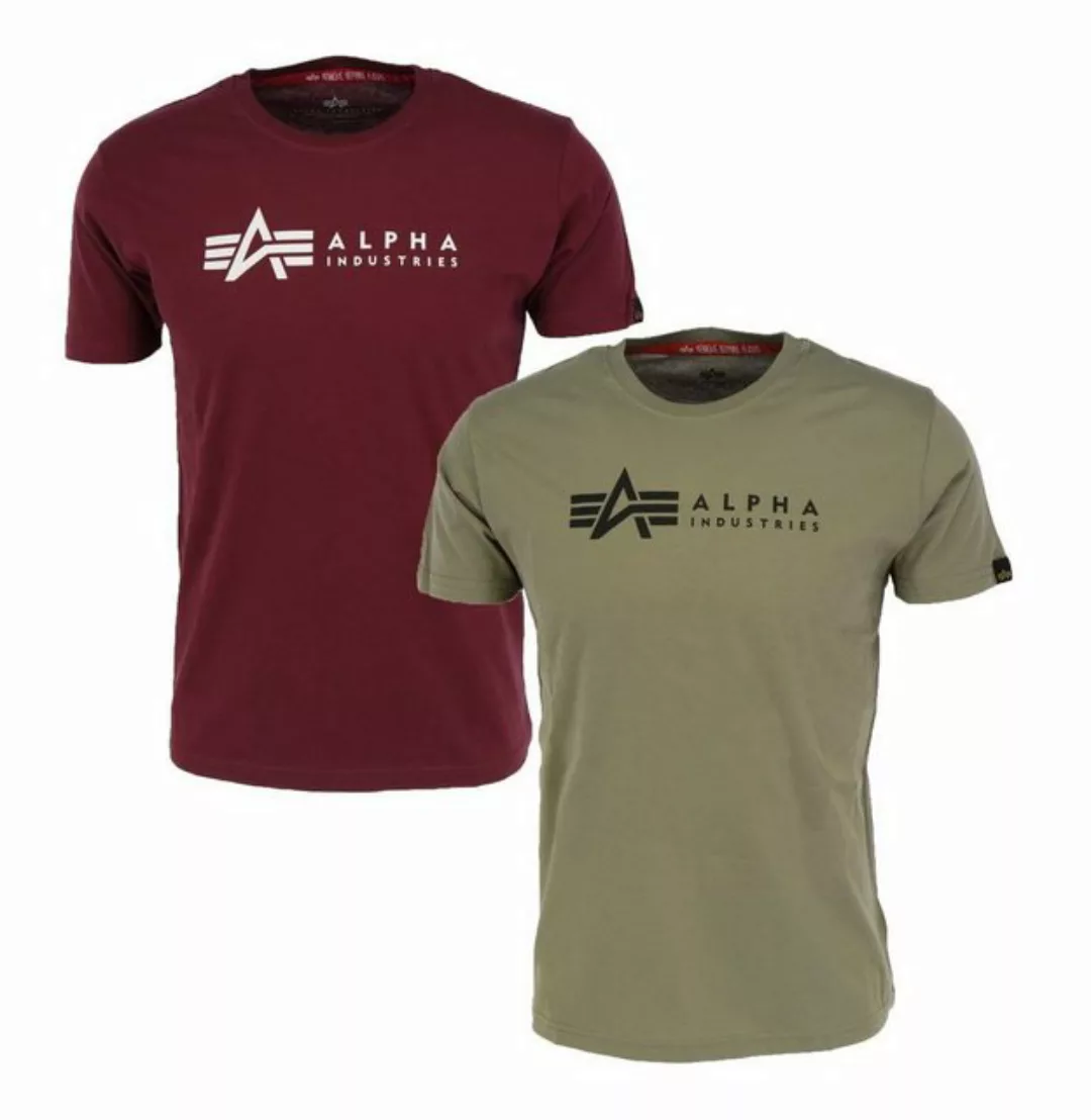 Alpha Industries Print-Shirt Alpha Label T 2 Pack (2-tlg) günstig online kaufen
