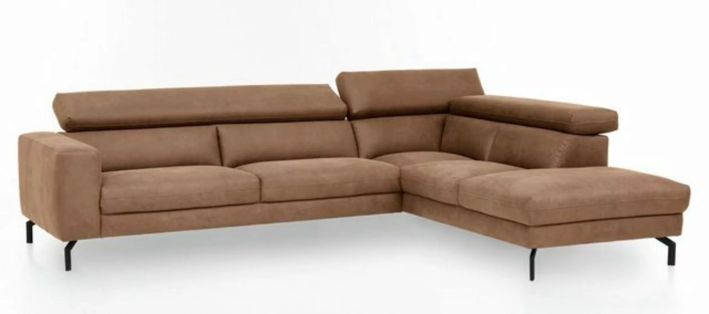 Feldmann-Wohnen Ecksofa Chenna, Chennai 1 Teile, 284x233x76-96cm zimt Ottom günstig online kaufen