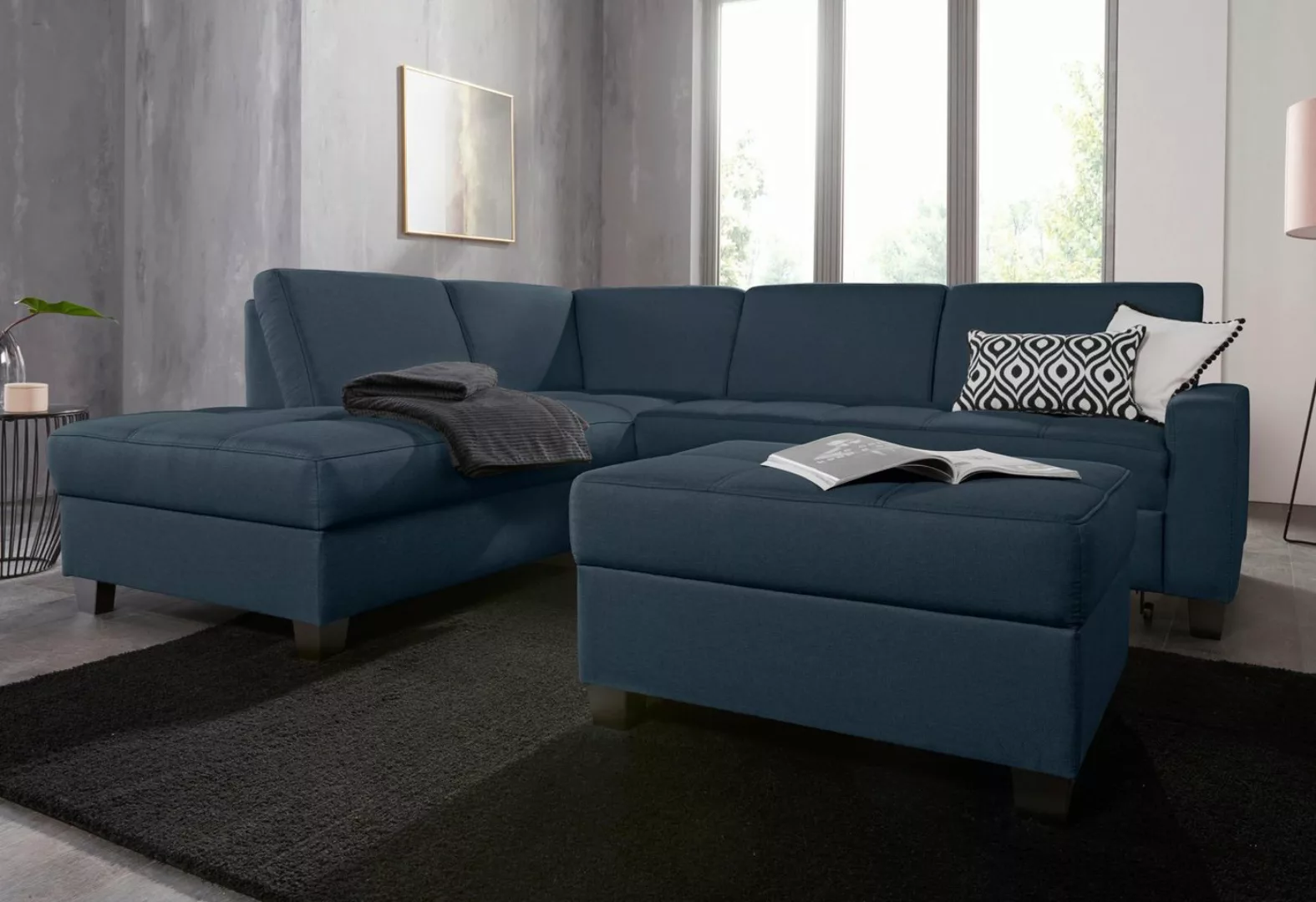 DOMO collection Ecksofa »Florentina L-Form«, wahlweise mit Bettfunktion, mi günstig online kaufen