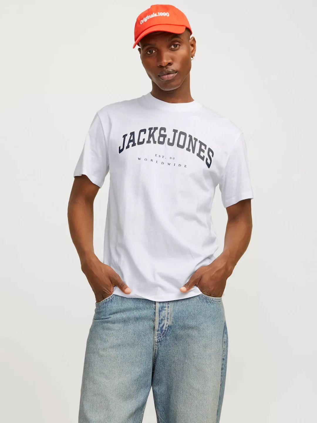 Jack & Jones Rundhalsshirt "JJECALEB VARSITY TEE SS O-NECK NOOS" günstig online kaufen