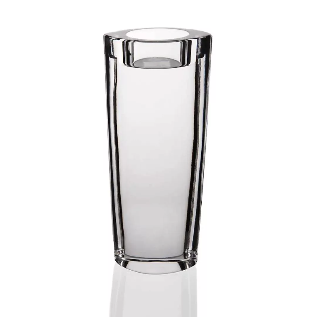 Teelichthalter Kerzenhalter oval massiv transparent 17.5 cm Bleikristall Gl günstig online kaufen