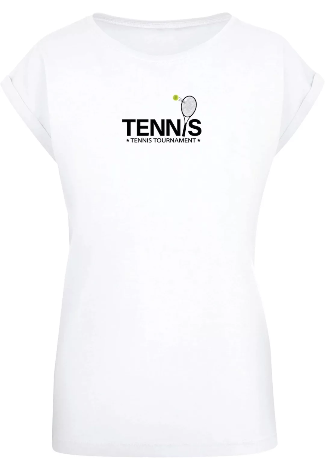 Merchcode T-Shirt "Merchcode Damen Ladies Tennis Racket Extended Shoulder T günstig online kaufen