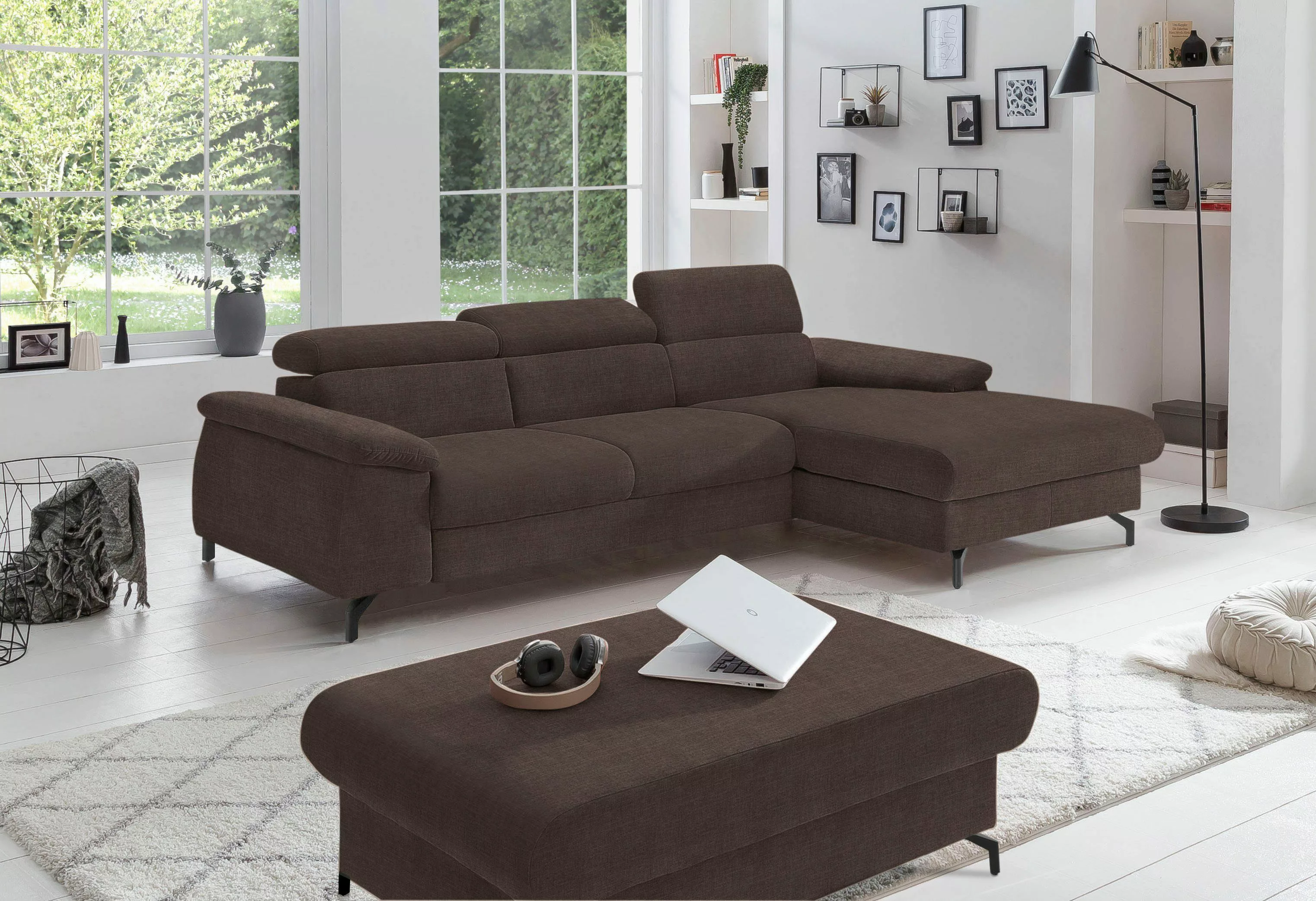 COTTA Ecksofa "Komaris L-Form", mit Kopfteilverstellung, wahlweise mit Bett günstig online kaufen