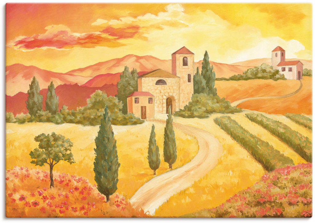 Artland Wandbild "Landschaft VII gelb", (1 St.), als Alubild, Outdoorbild, günstig online kaufen