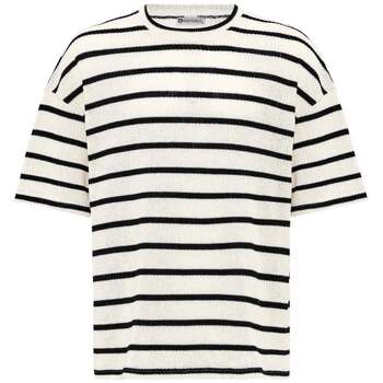 Dandalo  T-Shirts & Poloshirts Wim Oversize Crewneck Knitwear Striped T-Shi günstig online kaufen