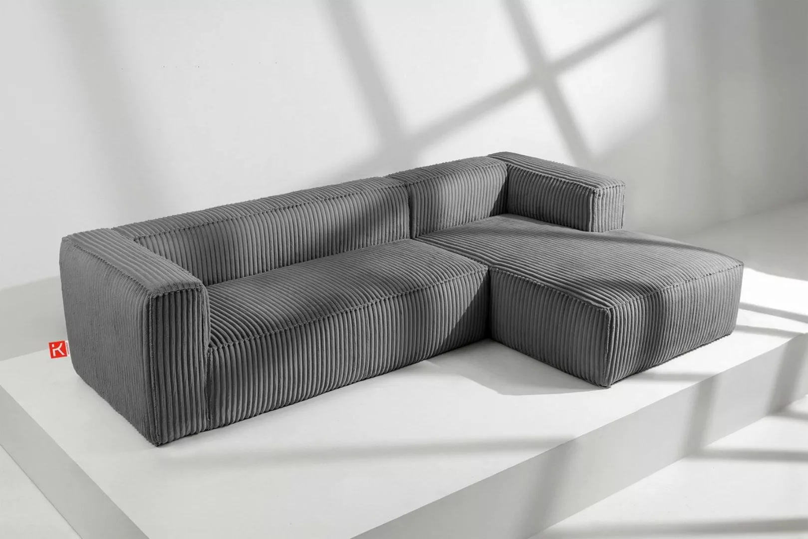 KONSIMO® Ecksofa Rechts Ecksofa FEROX, hergestellt in der EU,aus breitem Co günstig online kaufen