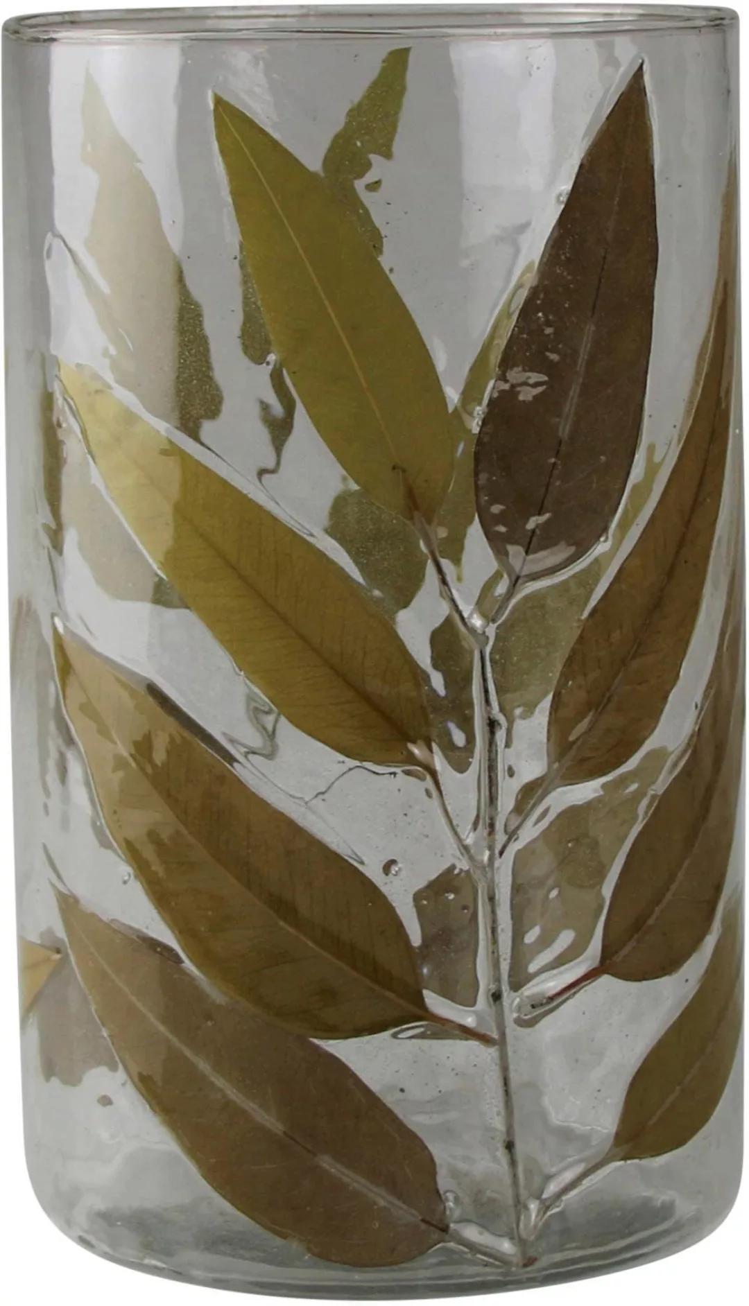 AM Design Windlicht "Kerzenhalter Zweig mit Blättern, aus Glas", (1 St.), S günstig online kaufen