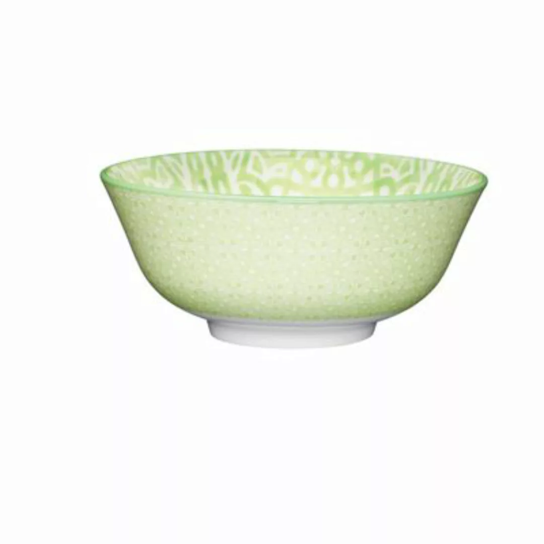 Neuetischkultur Müslischale bunt dekoriert 4er-Set Keramik grün günstig online kaufen
