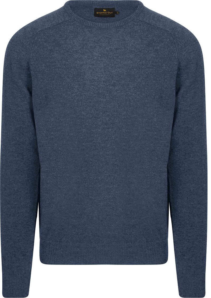 Steppin' Out Pullover Lammwolle Mid Blau - Größe M günstig online kaufen