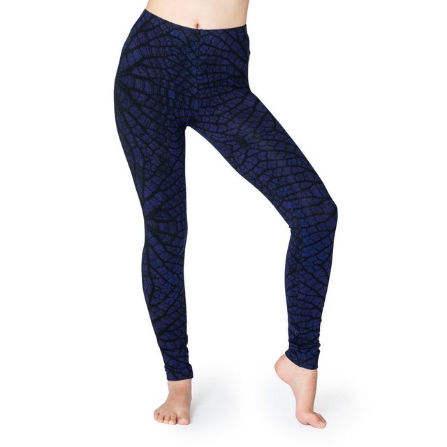 PANASIAM Leggings Unikat Batik Leggings modern mit Blattmuster elastische S günstig online kaufen