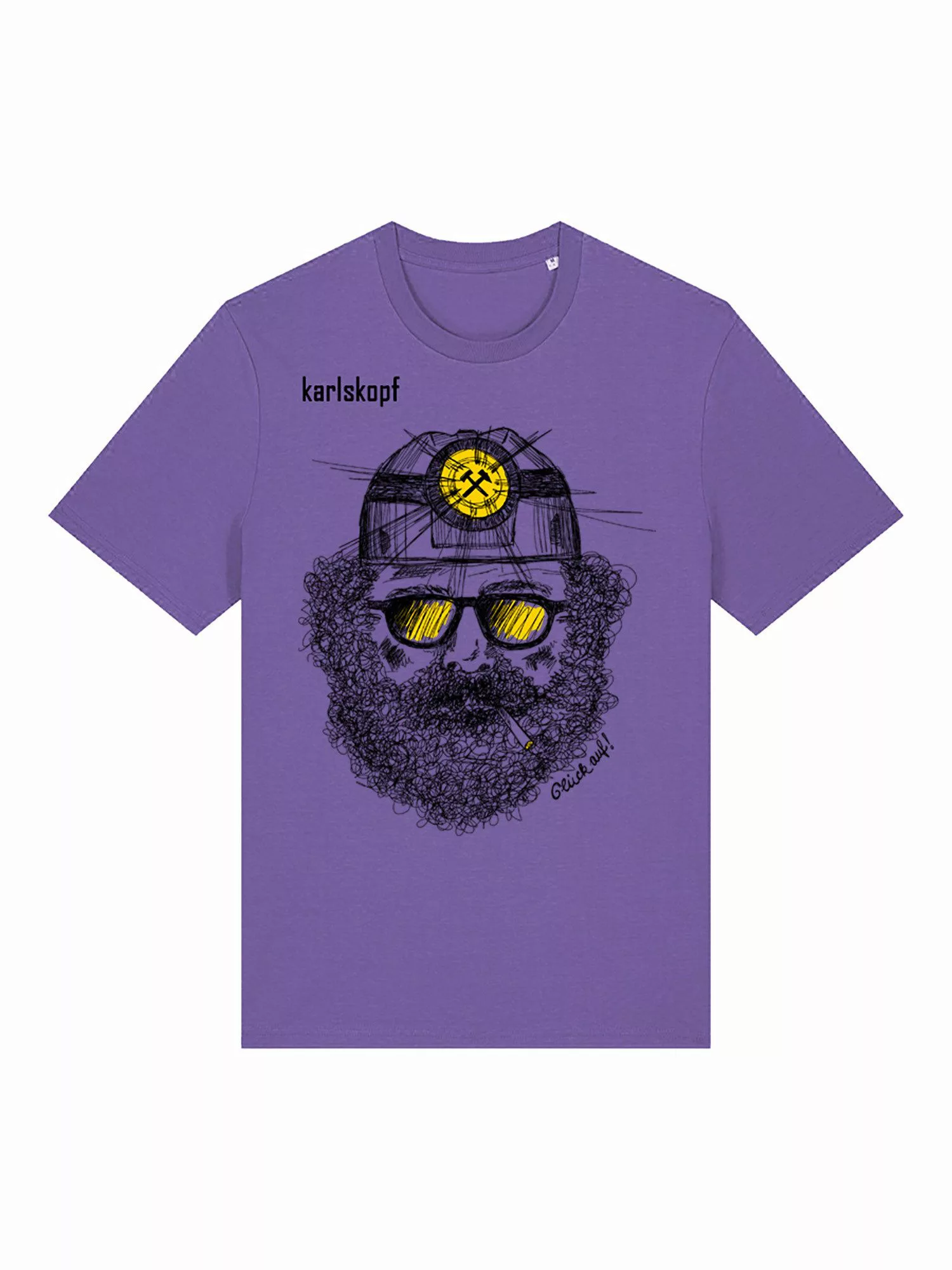 karlskopf Print-Shirt Rundhalsshirt Basic BERGMANN günstig online kaufen