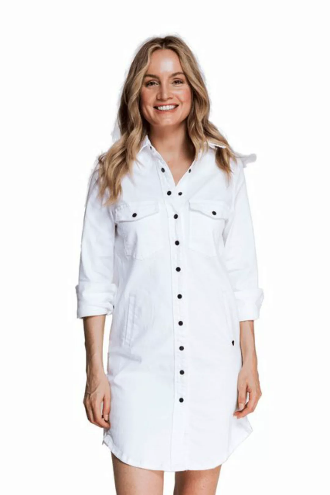 Zhrill Shirtkleid Jeanskleid TYRANA Weiß (0-tlg) günstig online kaufen