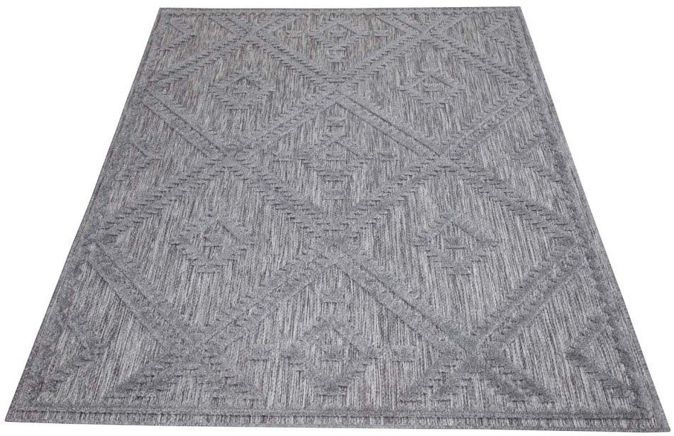 Carpet City Teppich »In-& Outdoorteppich Santorini 450, 3D-Effekt, Gestreif günstig online kaufen