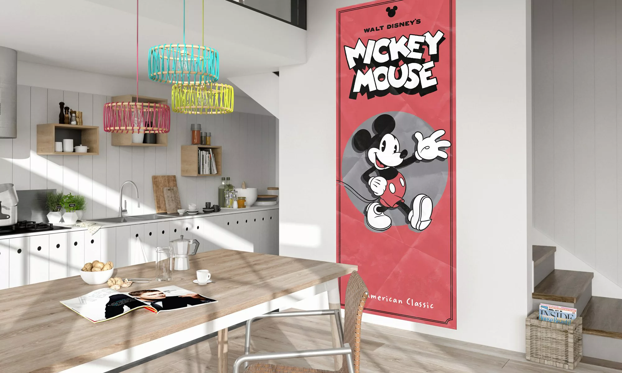 Komar Fototapete Vlies Mickey - American Classic  100 x 250 cm günstig online kaufen