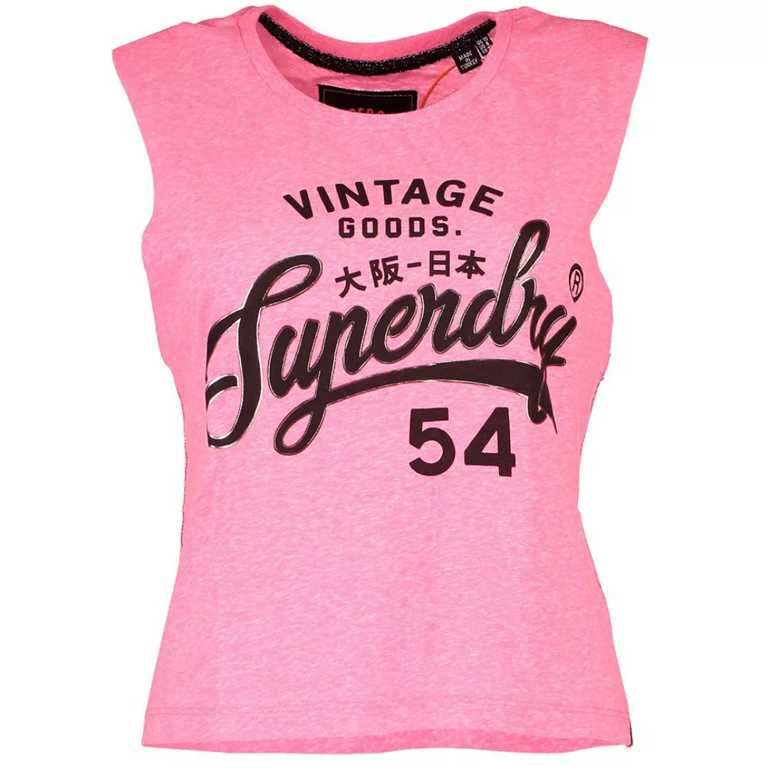 Superdry 54 Goods Rock Ärmelloses T-shirt M Neon Pink Snowy günstig online kaufen
